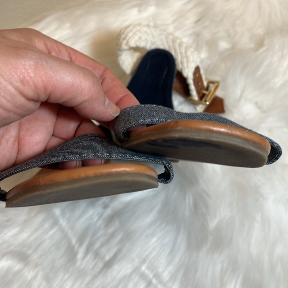 Gap Denim Crochet Open Toe Sandals - Picture 12 of 12